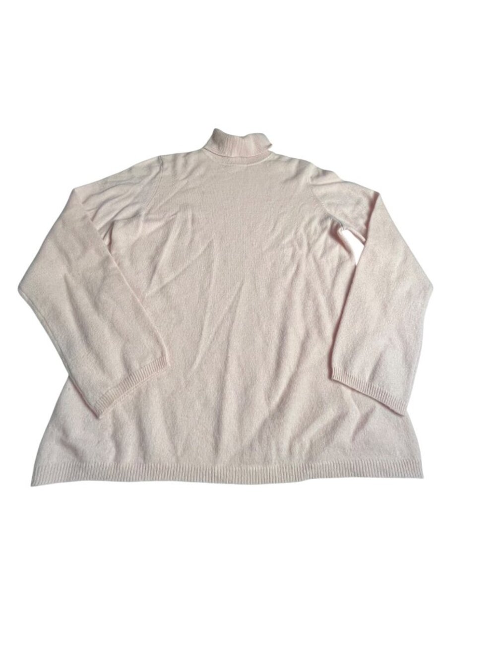 Charter Club Womens 100% Cashmere Pink Turtleneck Sweater size L Soft & Elegant